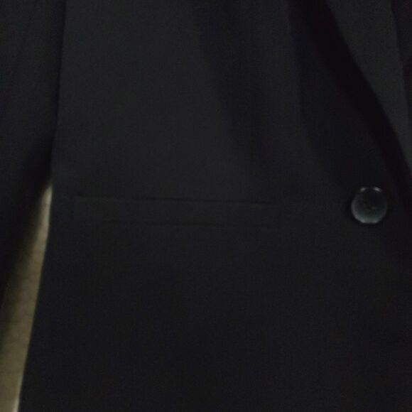 Worthington Blazer Women PS Petite Black One Button Collared Long Sleeve Lined - Picture 7 of 13